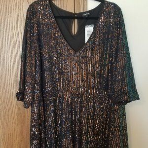 Torrid Multicolored Sequin/Glitter Party Dress